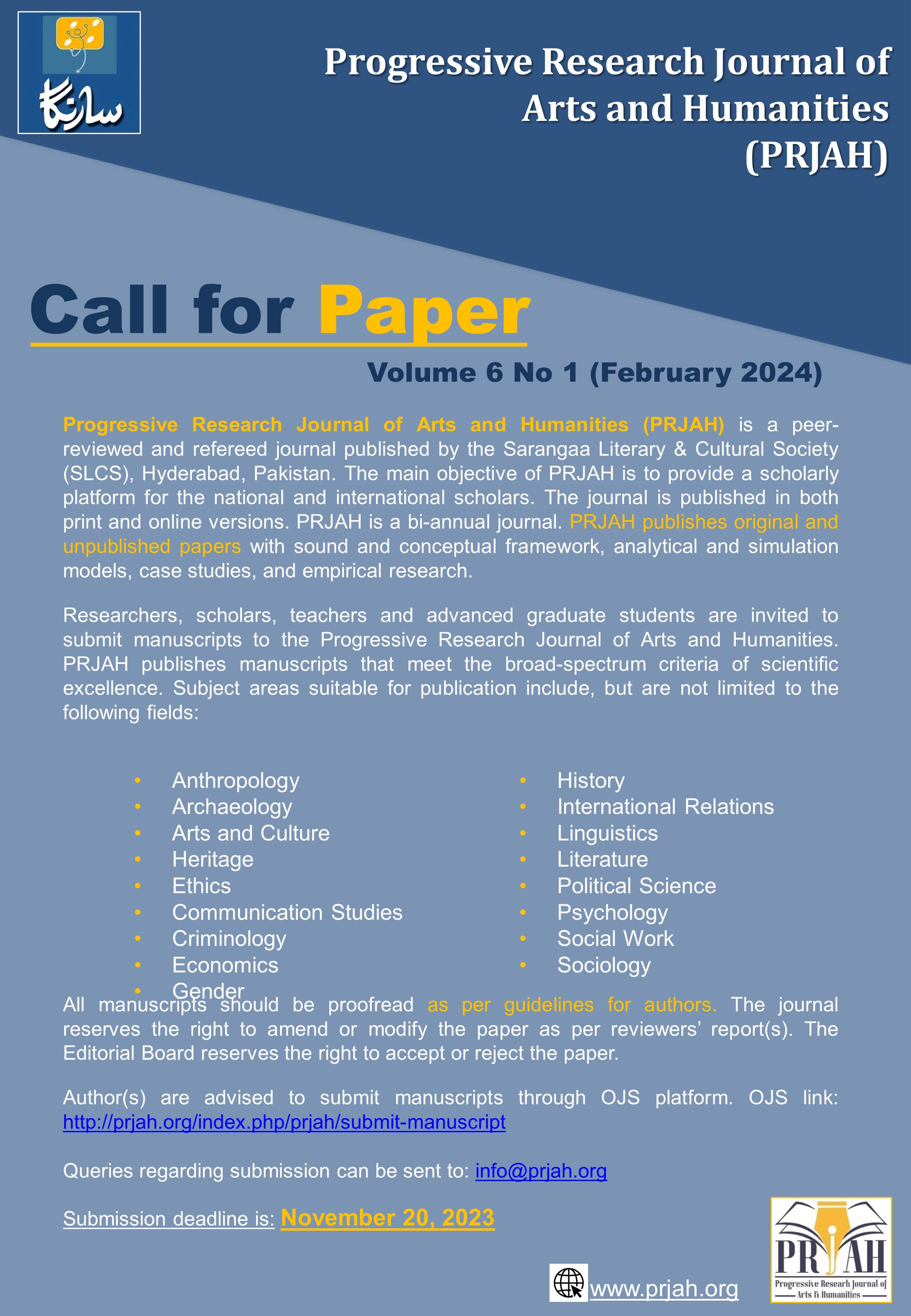 Call For Papers 